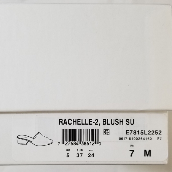 NIB Vince Rachelle 2 Suede Block Heel Mule Slide Sandals in Blush Pink - Picture 15 of 15